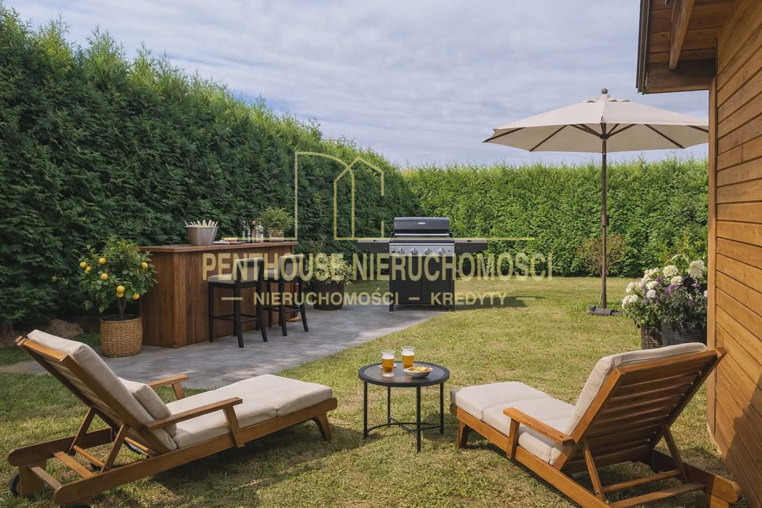 DOM OTOCZONY ZIELENIĄ 